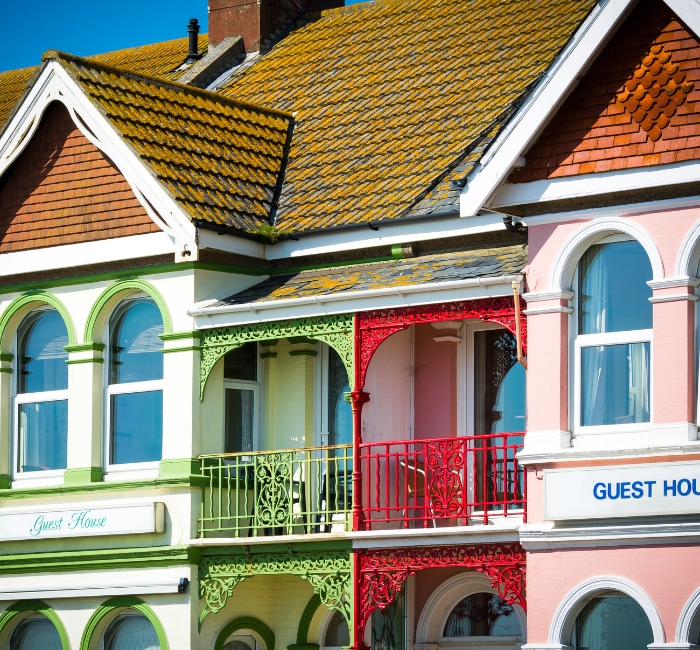 Colourful bed and breakfast houses in Blackpool - stamp duty changes